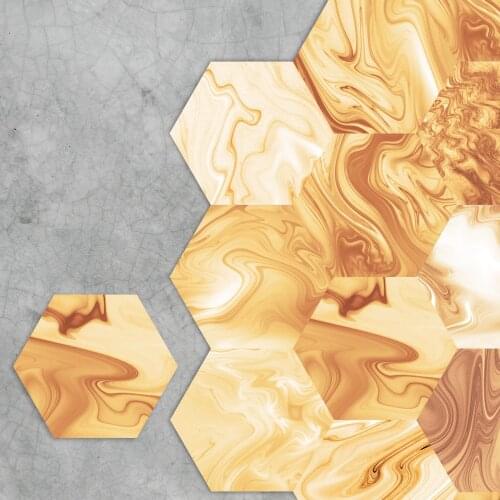 10pcs/set Black White Bathroom Hexagon Floor Wall Stickers Waterproof Anti-Slip Tile Art Decal Bedroom Home Decor 20x23cm