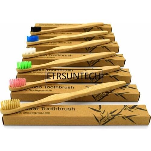 100% Bamboo Toothbrush Wood toothbrush Novelty Bamboo nylon Bamboo Fibre Wooden Handle F1420