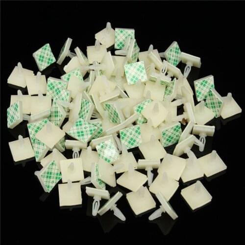 100PCS HC-5 3mm Nylon Plastic Stick On PCB Spacer Standoff Locking Snap-In Posts Fixed Adhesive Clips set