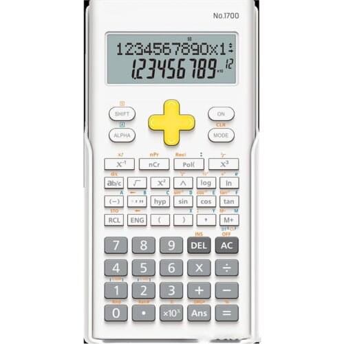 2-Line Engineering Scientific Calculator Function Calculator with Protective Cover for Student and Teacher, White, Pink, Blue