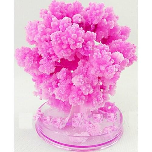 2019 90mm Magical Artificial Sakura Paper Grow Trees Christmas Growing Tree Desktop Cherry Blossom Magic Kids Toys Japanese 5PCS
