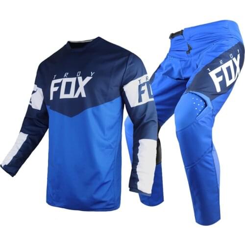2021 MX UTV 180 Revn Gear Set Motocross Racing AVT DH MTB SX Enduro Mountain Bike Cycling Blue Jersey Pants Combo