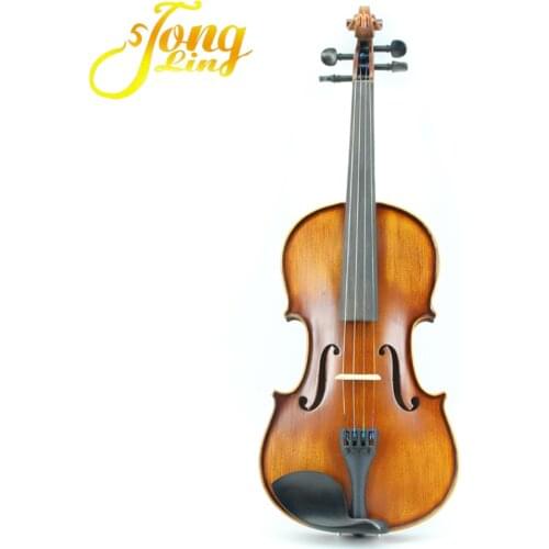 3/4 Violin Natural Acoustic Solid violino for Beginners Students practise violon Ebony Accessories Carbon Fiber Plate free ship