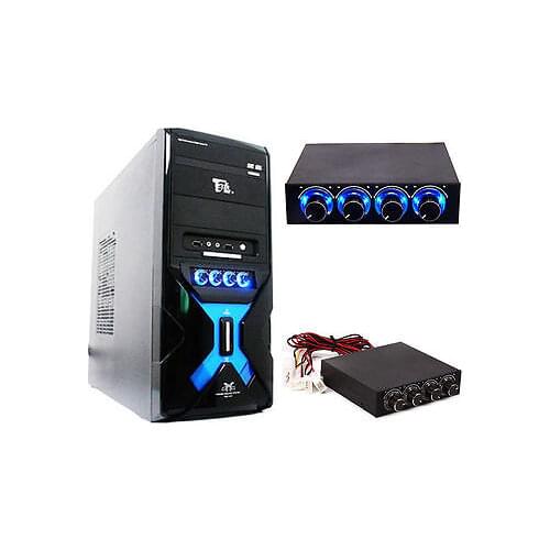 3.5" PC HDD CPU 4 Channel Fan Speed Controller Control Led Cooling Front Panel diy electronics