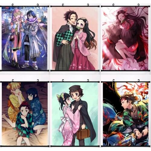 5D DIY Diamond Embroidery Anime Demon Slayer Full Square Rhinestone Mosaic Diamond Painting Cross Stitch Kits Home Decor Art