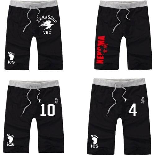 Anime Haikyuu!! Hinata Shoyo kageyama tobio cosplay Nishinoya Yuu costume shorts cotton summer men pants