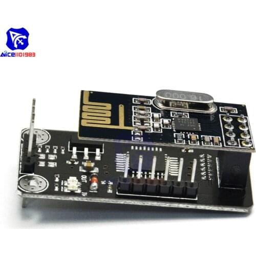 NRF24L01 Wireless Module 8 Pin Microcontroller Receiver Transmitter 2.4GHz Antenna with nRF24L01 Socket Board for Arduino
