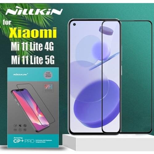 For Xiaomi Mi 11 Lite 5G/4G Tempered Glass Nillkin 9H Full Coverage Clear Safety Protective Screen Protector on Mi11 Youth