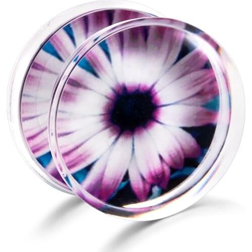 Fanpeijy Clear UV Acrylic Screw Doble Flared Ear Plugs Tunnels Expander Ear Gauges Piercing 00g Earrings Plugs and Tunnels