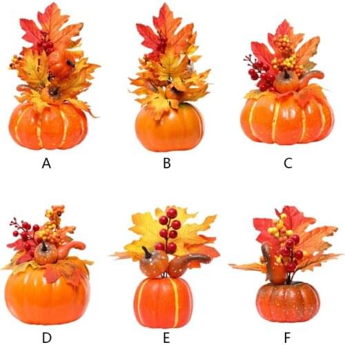 M17D Artificial Pumpkins Realistic Simulation for Christmas Thanksgiving Day House Party Home Fall Harvest Decoration
