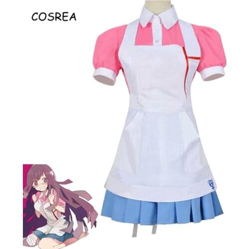 Ainiel Danganronpa Komaru Costume Dangan Ronpa 2 Mikan Tsumiki Cosplay Wig Suit Top skirt Christmas Dress Princess Disfraz Women