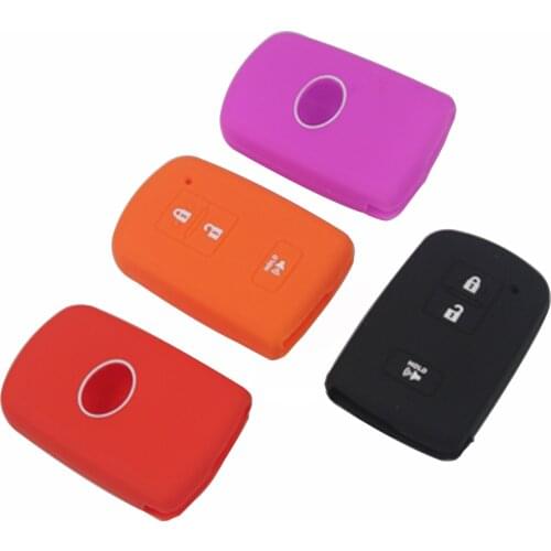 Kutery 10PCS Silicone Colorful Remote Car Key Case Cover For Toyota Tacoma Land Cruiser Camry Avalon Protect Replacement