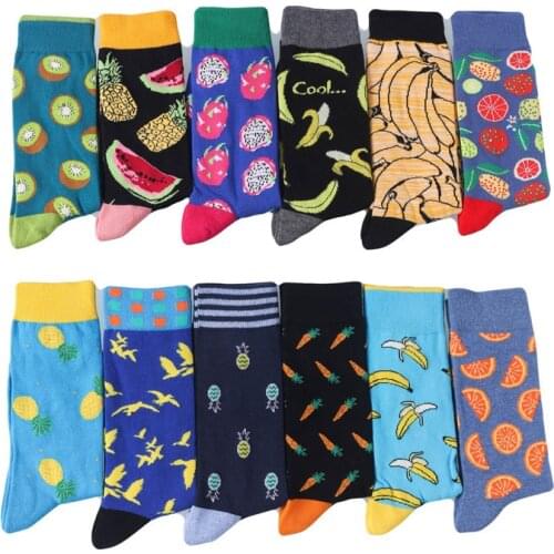 Fashion Fruit There Are Watermelon Pineapple Banana Kiwi Grapefruit Cherry And Chili Pattern Socks And Other Styles