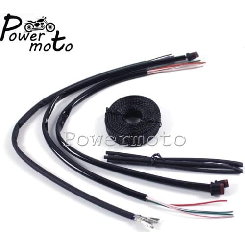 For Harley Touring FLHT FLHR FLTR FLHX FL Trike Bikes Motorbike 16" Ape Hanger Handlebar Extension Wiring Harness 2014-2018