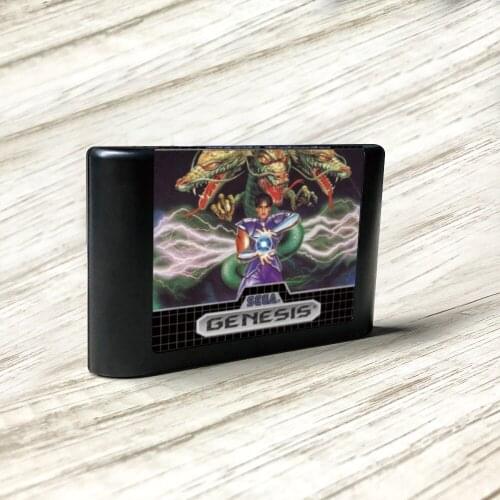 Mystic Defender - USA Label Flashkit MD Electroless Gold PCB Card for Sega Genesis Megadrive Video Game Console