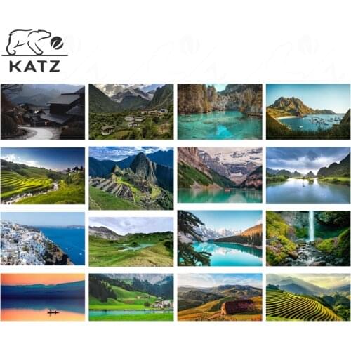 Diamond Painting Handmade Diy Modern Beautiful Cottage Pictures Diamond Cross Stitch Kits Terraced Landscape Paintings for Room