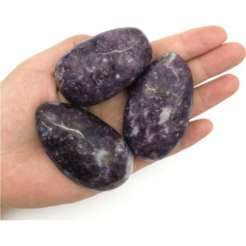 Wholesale 1pc Natural Purple Mica Quartz Polished Palm Stone Crystal Gem Specimen Healing Natural Quartz Crystals