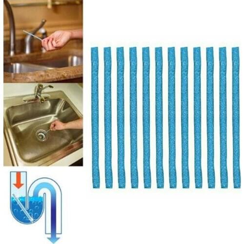 12/Pack Sani Kitchen Toilet Bathtub Drain Cleaner Sticks Pipeline Bathtub Deodorizer Odor Remover Hair Cleaning Tool