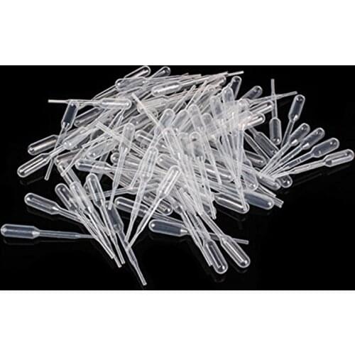 100PCS 2ml Disposable Plastic Eye Dropper Set Transfer Graduated Pipettes for Experiment Medical Accessories