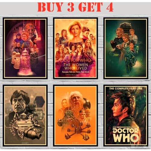 45 Designs Tv Show Doctor WHO Still Kraft paper Poster Homedecal Art Painting Abstract Fancy Wall Sticker 2 42X30cm