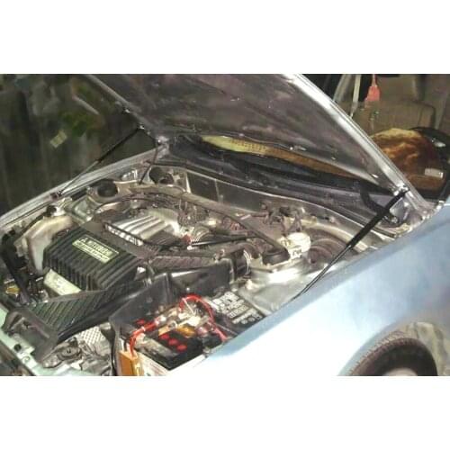 Front Hood Bonnet Gas Struts Lift Support Shock Damper Carbon Fiber For 1997-2003 Mitsubishi Galant Legnum VR4