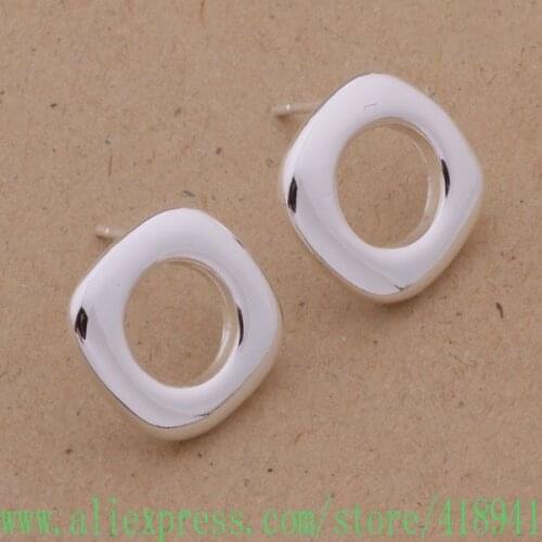 Silver Plated earrings , Silver Plated fashion jewelry , Outside the square inside the circle /eetamwaa bfvajxca AE239