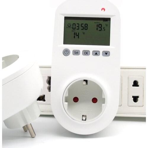 3KW 16A Programmable eu plug thermostat temperature controller with electric heating panel