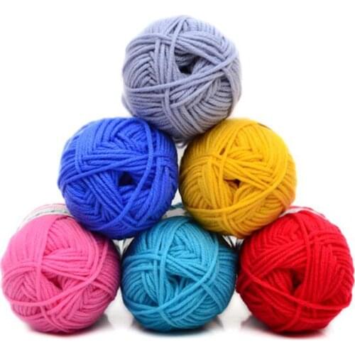 Retail 25g/ball Colorful 4# Combed Soft Baby Milk Cotton Yarn Fiber Velvet Yarn Hand Knitting Wool Crochet Yarn DIY SweaterJK476