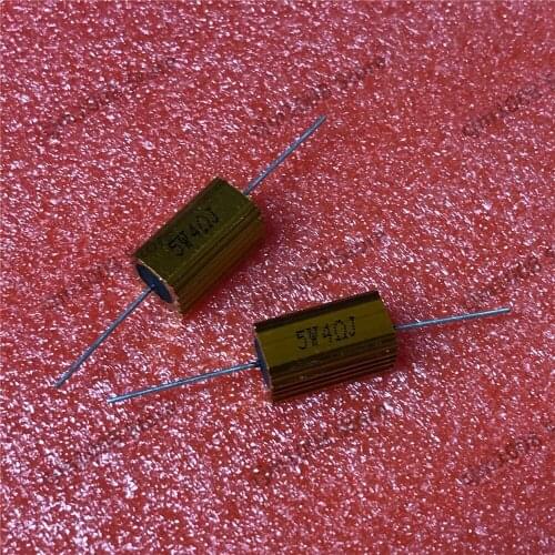 RX24-5W 4R 4RJ Power Metal Shell Case Gold Aluminium Case Wirewound Resistor 5W 4ohm 5% Automobile LED lamp resistors