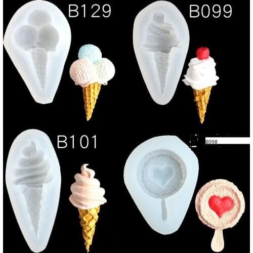 Sweet Cone Candy Mold Cake Decorative Ice Cream Chocolate Silicone Mold B101