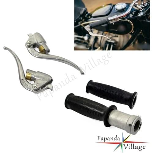 Motorcycle Old School Brake Clutch Lever Handlebar Control Kit Hand Grips for BMW R71 R50 R1 R12 Dnepr Ural Sidecar K750 KS750
