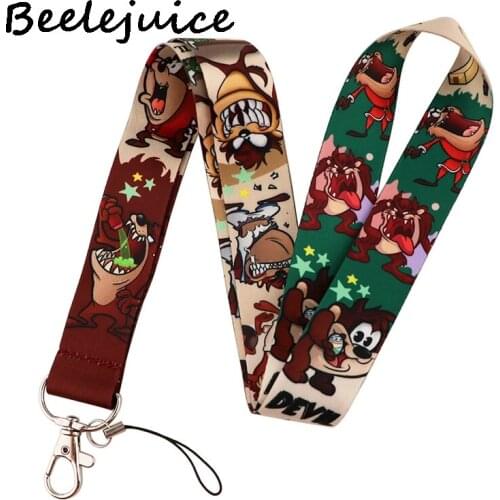 Tasmanian Devil Keychain Lanyards Id Badge Holder ID Card Pass Gym Mobile Phone Badge Holder Key Strap Webbings Ribbons Gifts
