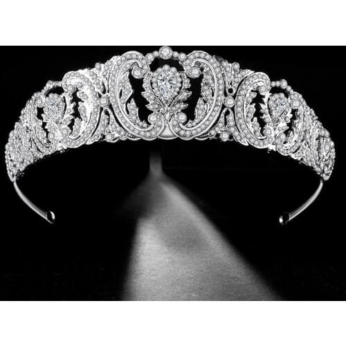 Baroque Luxury Crystal Wedding Bridal Tiaras Crowns For Women Prom Diadem Hair Ornaments Wedding Bride Hair Jewelry Accessories
