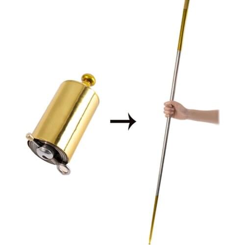 Elastic Telescopic Rod Professional Magician Stage Performance Steel Metal Stick Bullet Stick Mini Portable Trick Toy