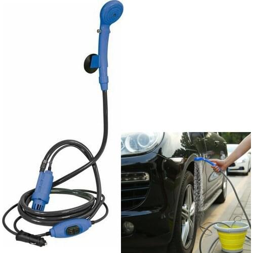 12V Portable Electric Car Plug Outdoor Camper Caravan Van Camping Travel Shower Drop Ship Car Caravan Hike Shower Pump Pipe Kit