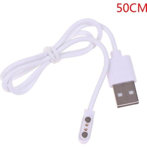 1Pcs White Magnetic 2Pin Charge Charging Cable For Smart Watch With Magnetics Plug 2.84mm