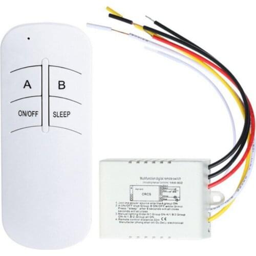3 Port Wireless Remote Control Switch ON/OFF 220V Lamp Light Digital Wireless Wall Remote Switch Receiver Transmitter