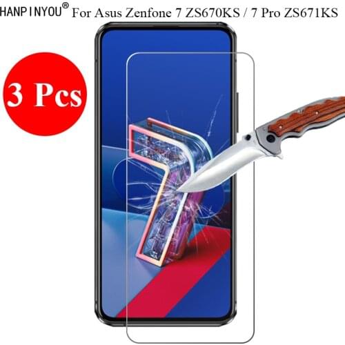3 Pcs/Lot New 9H 2.5D Tempered Glass Screen Protector For Asus Zenfone 7 ZS670KS / 7 Pro ZS671KS Protective Film Guard