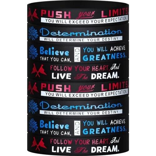 300pcs Cheerleading Silicone Bracelets Rubber Wristbands Free Shipping by DHL