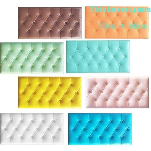 3D Wall Stickers Wallpaper Self-Adhesive Thicken Tatami Anti-Collision Mat Pad Kids Bedroom Living Room Soft Foam Cushion 4mm