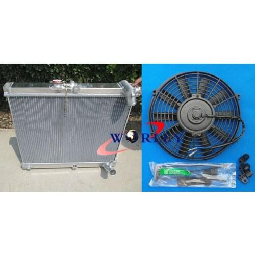 56mm 3 core FOR Mazda RX7 RX-7 FC3S series 4 S4 86 87 88 alloy aluminum radiator +FAN MT