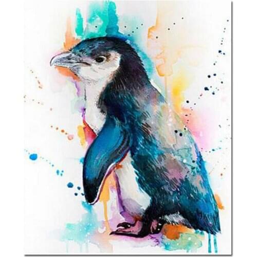 5D DIY Diamond Painting penguin birds Full Square round Diamond Embroidery Cross-stitch Kits Rhinestone Mosaic Home Decor
