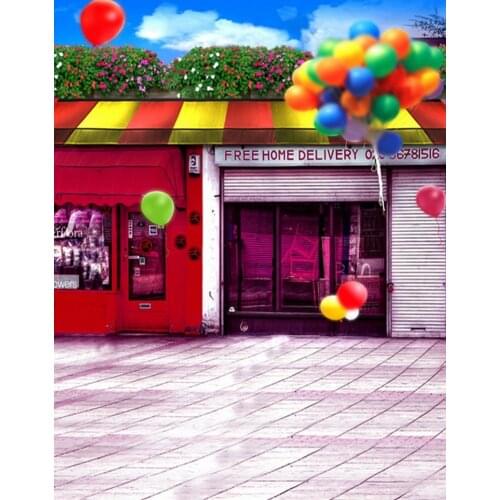 5x7ft Stone Floor Flowers Store Flowers Photography Backdrops Photo Props Studio Background