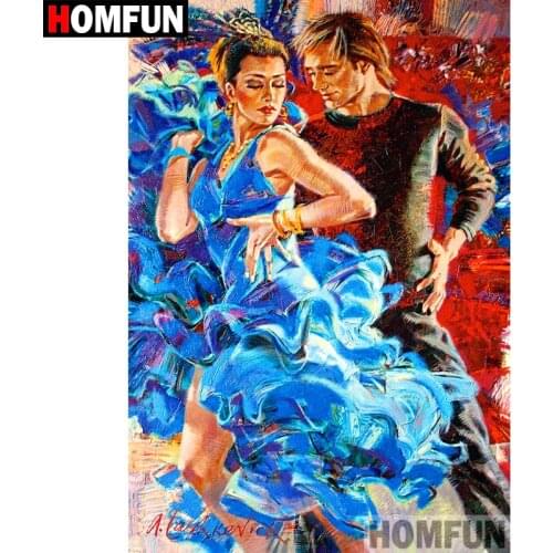 HOMFUN 5D DIY Diamond Painting Full Square/Round Drill "Dance couple" Embroidery Cross Stitch gift Home Decor Gift A09017