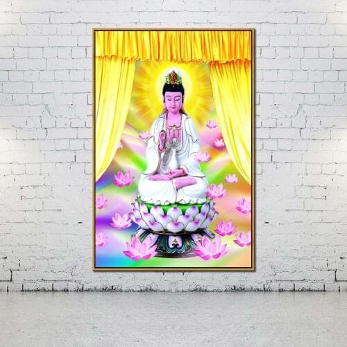 Artcozy Oil Canvas Painting a buddism godness guanyin For Home Decoration Wall Art