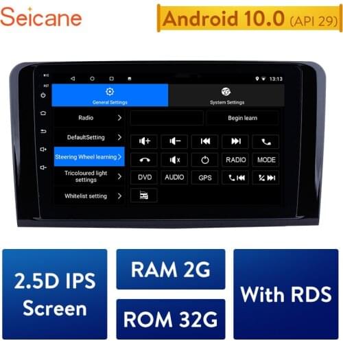 Seicane Android 10.0 2GB Car Radio Auto Stereo GPS Navigation For 2005-2012 Mercedes Benz ML CLASS W164 ML350 ML430 ML450 ML500