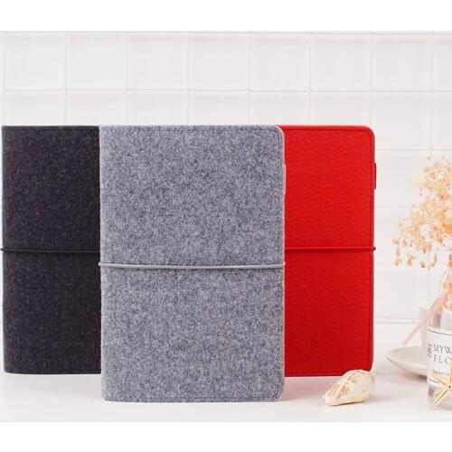 A7 Notebook Cherry Blossoms Embroidery Process Loose-Leaf Planner Wool Felt Note book Diary Journal Book School stationery