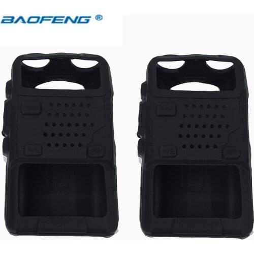 2PC Silicone Rubber Cover bumper BAOFENG UV-5R Case For Two Way Radio Baofeng UV 5R UV-5RA UV-5RE Walkie Talkie uv5r Accessories
