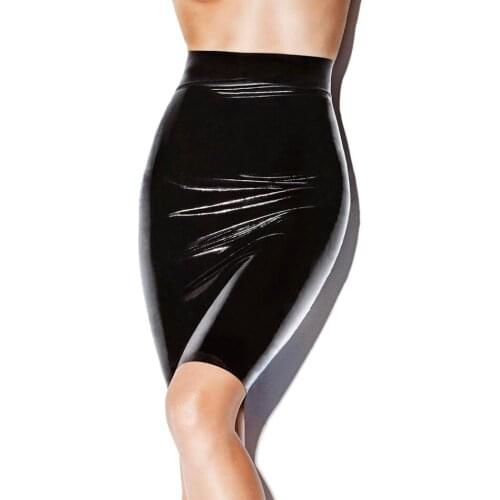 Black Red Latex Skirt Sexy Woman 100% Natural Rubber Fetish Mini Skirts Exotic Apparel Costumes