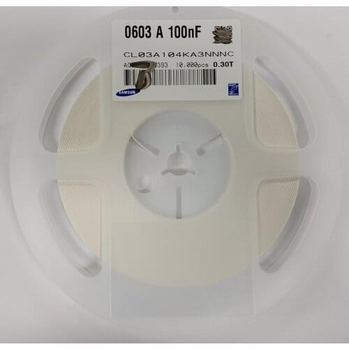 CL03A104KA3NNNC CAP CER 0201 100nF 104K ±10% 25V X5R Ceramic Capacitor 10000pcs Ceramic Capacitor